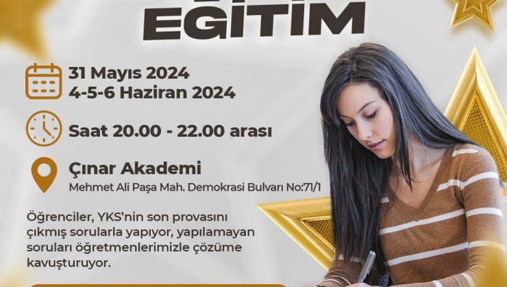 Geleceğin yıldızları için Çınar Akademi’de 