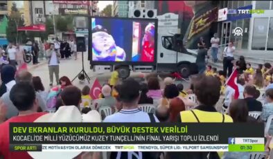 Milli Yüzücünün İzmit’te yaşanan Olimpiyat heyecanı TRT’de yankı buldu