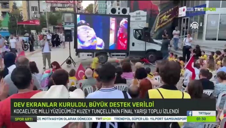 Milli Yüzücünün İzmit’te yaşanan Olimpiyat heyecanı TRT’de yankı buldu