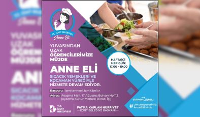 İzmit Belediyesi ‘Anne Eli’ projesi yeniden hizmete başlıyor