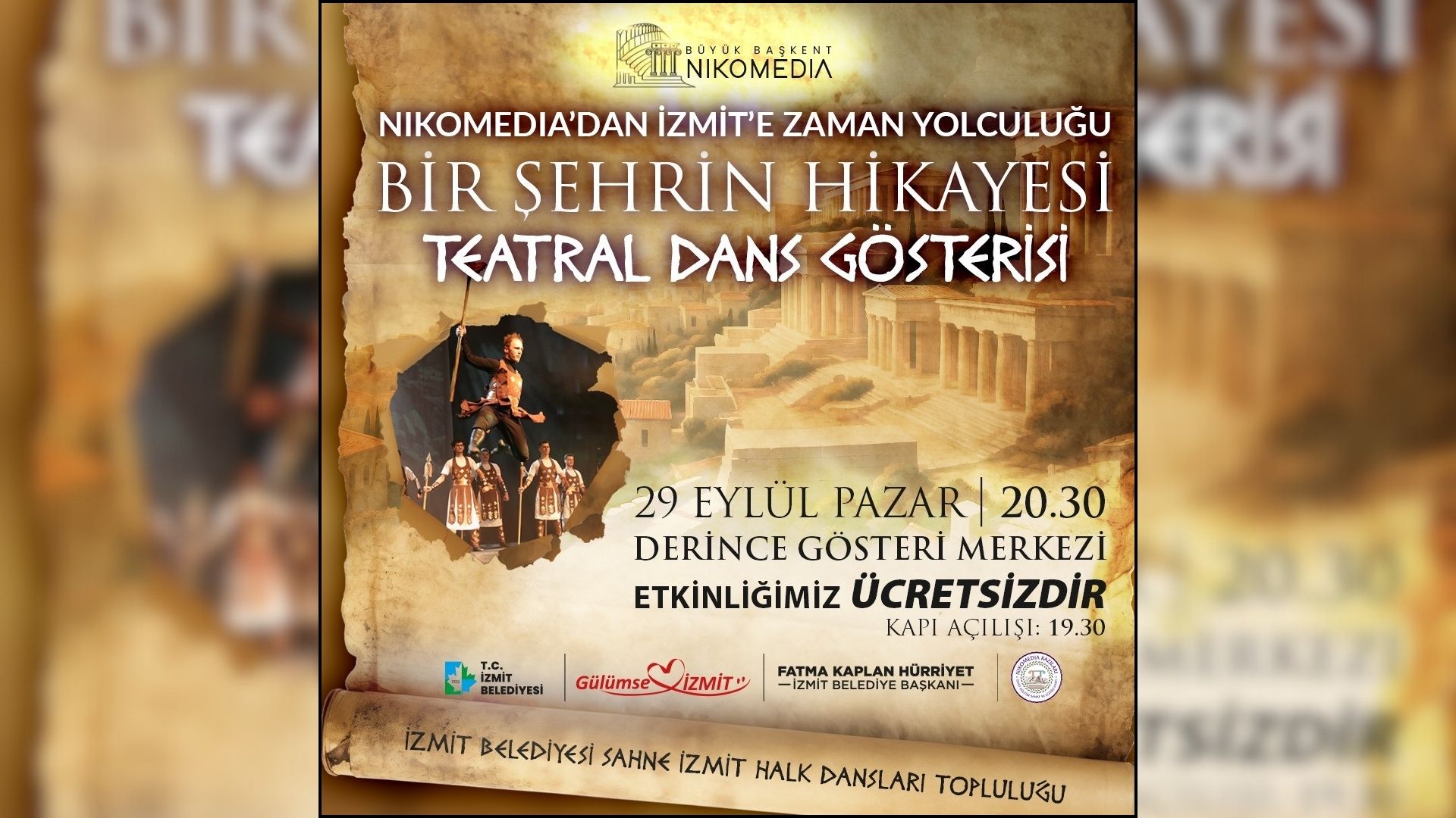 Sahne İzmit, ‘Bir Şehrin Hikâyesi’ ile Derince’de tarihe yolculuk yapacak