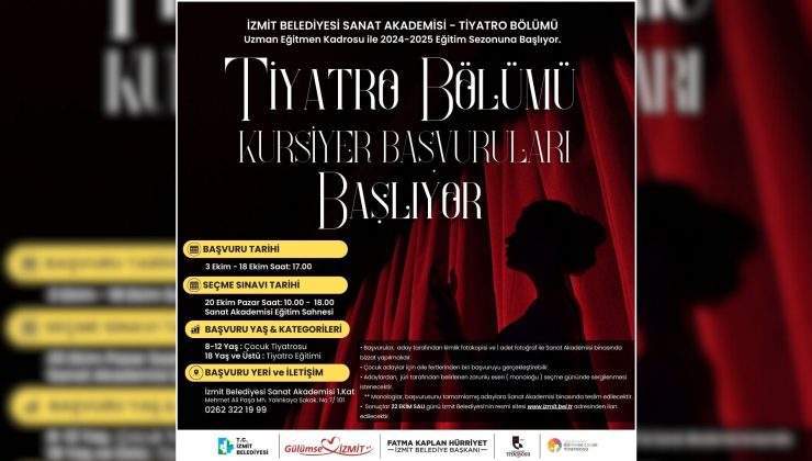 Sanat Akademisi Tiyatro Bölümü yeni dönem başvuruları başladı!