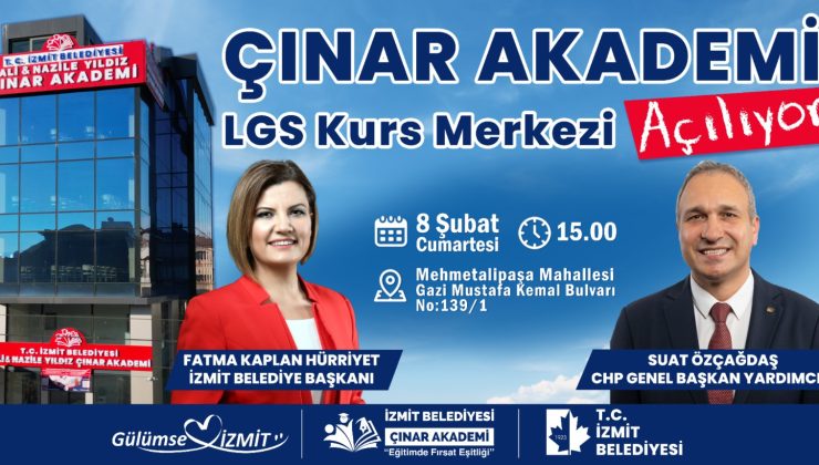 Ali Nazile Yıldız Çınar Akademi LGS Merkezi Cumartesi günü kapılarını açıyor