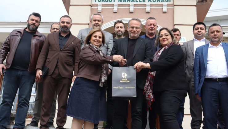 İzmit Belediyesi yetkilileri Turgut Mahallesindeki çalışmaları yerinde inceledi