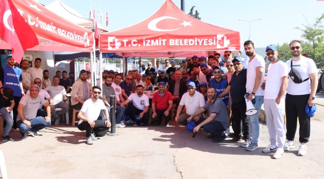 DYO Boya işçilerine İzmit Belediyesinden dayanışma eli