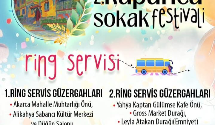 İzmit Belediyesinden Kapanca Sokak Festivaline ücretsiz ring servisi hizmeti