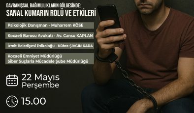 İzmit Belediyesinden Davranışsal Bağımlılıkların Gölgesinde Sanal Kumarın Rolü ve Etkileri semineri
