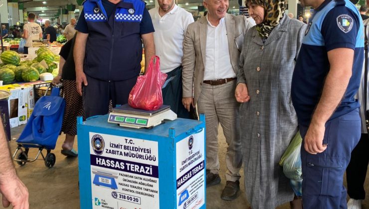 İzmit Belediyesinden pazar yerlerinde hassas terazi denetimi