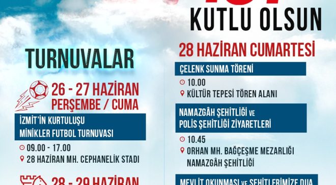 Kurtuluşun 104. Yılında İzmit’te anlamlı program
