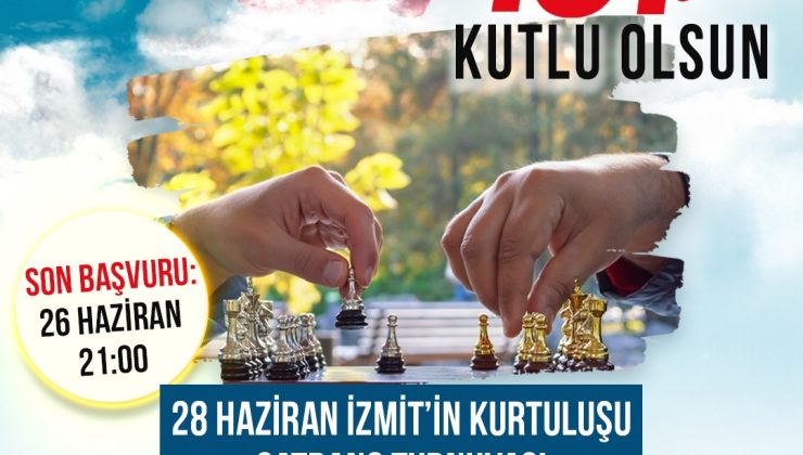 İzmit Belediyesi, satranç severleri kurtuluş etkinliklerinde buluşturacak