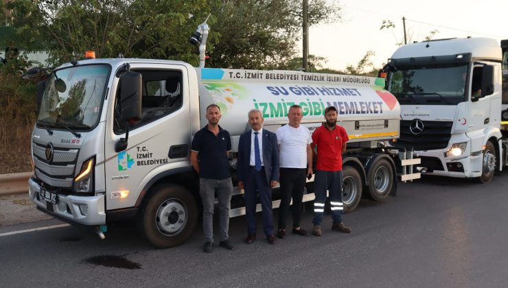 İzmit Belediyesinden Karamürsel yangınına destek