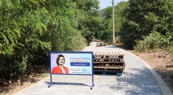İzmit Belediyesinden Ortaburun Mahallesine yeni parke yol