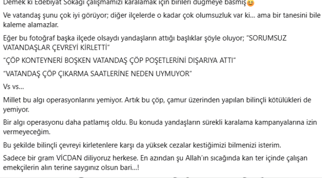 Fatma Başkan’dan “çöp” manşetlerine tepki: “Algı operasyonlarını millet yemiyor”