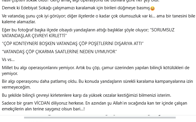 Fatma Başkan’dan “çöp” manşetlerine tepki: “Algı operasyonlarını millet yemiyor”