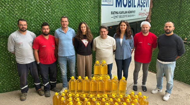 Ayçiçeği hasadından sofralara: 335 litre yağ Aşevi’ne teslim edildi