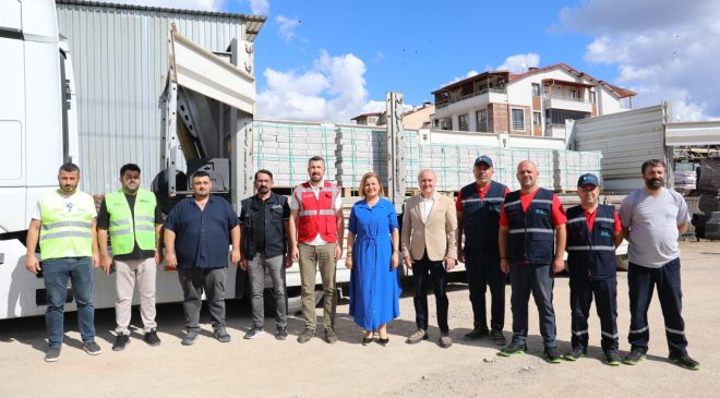 Fatma Başkan güne Fen İşleri şantiyesinde başladı