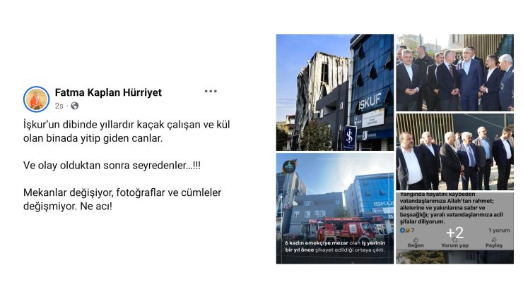 Fatma Başkan, “Olay olduktan sonra seyredenler değişmiyor, sadece mekanlar değişiyor. Ne acı!”