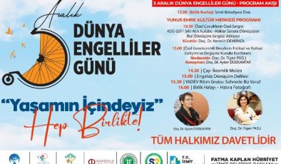 İzmit’te 3 Aralık için anlamlı buluşma: Hep birlikte yaşamın içindeyiz