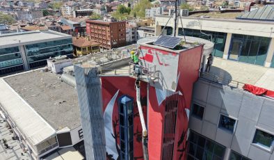 Belsa Plaza’daki 100. Yıl Graffitisi yenilendi