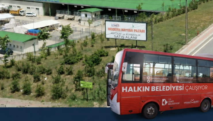 İzmit Belediyesinden Modern Hayvan Pazarı’na ücretsiz ring servisi