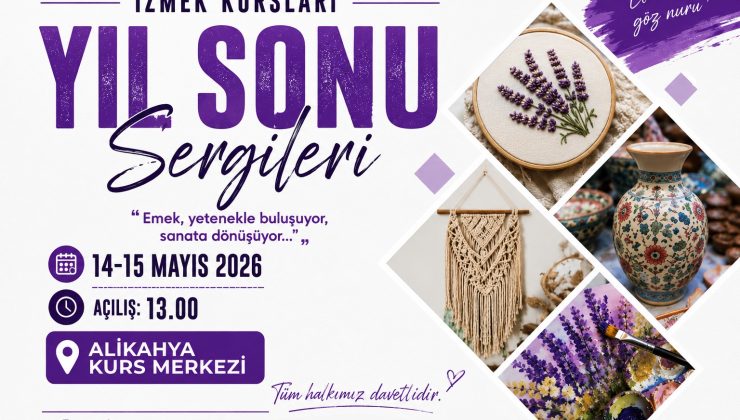 İZMEK Alikahya Kurs Merkezi’nde yılsonu sergisi heyecanı