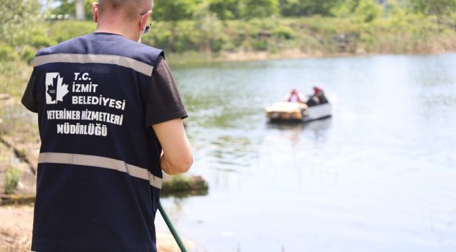 İzmit’te ilaçlama çalışmaları amfibik araç desteğiyle devam ediyor
