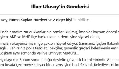 Ulusoy’dan AK Parti ve MHP İlçe Başkanlarına tepki