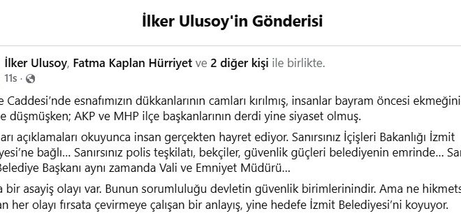 Ulusoy’dan AK Parti ve MHP İlçe Başkanlarına tepki
