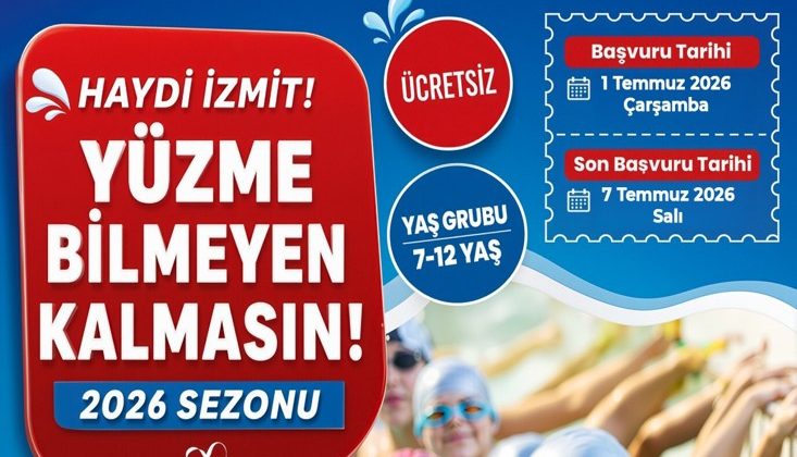 İzmit Belediyesinden çocuklara ücretsiz yüzme eğitimi