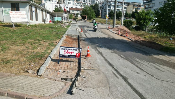 İzmit Belediyesinden Gündoğdu’ya yeni beton kaldırım